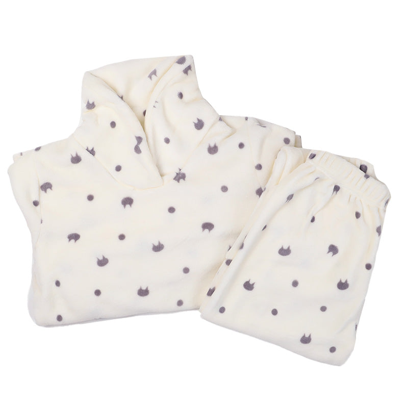 パジャマ レディース 冬 かわいい あったかい ルームウェア 長袖 婦人 ヘチマ襟 部屋着 M-L やわらかい もこもこ 柄 上下 ボーダー シマエナガ 花柄 クマ ハリネズミ パンダ