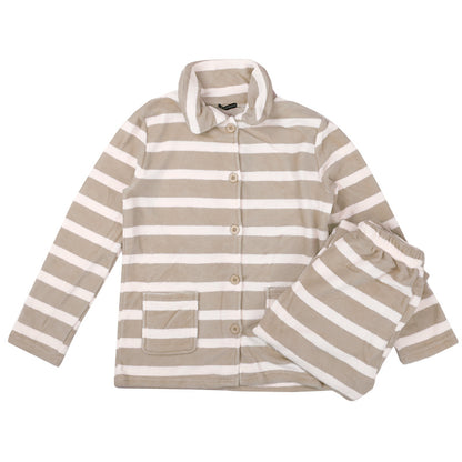 パジャマ レディース 冬 かわいい あったかい ルームウェア 長袖 婦人 前開き 部屋着 M-L やわらかい もこもこ 柄 上下 ボーダー 花柄 シマエナガ クマ ハリネズミ パンダ (在庫限り)