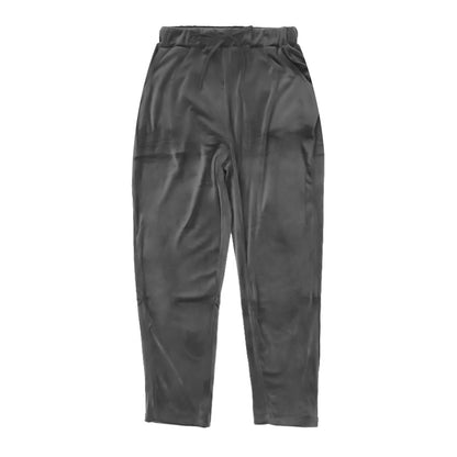 テーパードパンツ レディース 秋 冬 パジャマ 薄手 起毛 伸縮性 ルームウェア M L ベロア のびのび 部屋着 スウェット 女性 婦人 やわらかい 長ズボン 黒 紺 ピンク ベージュ