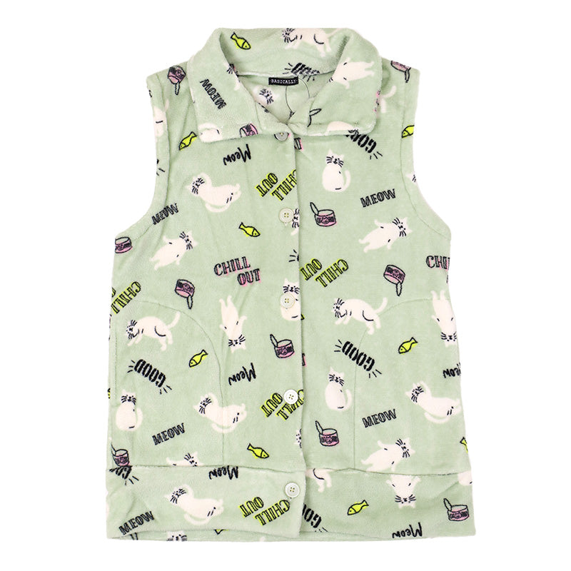 あったか ベスト レディース 冬 かわいい ルームウェア 婦人 部屋着 M-L マイクロファイバー やわらかい もこもこ 柄 暖かい あたたかい 柔らか 秋冬 寒さ対策 冷え対策 温活 30代 40代 50代 60代