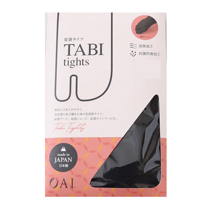 足袋 タイツ レディース 80デニール マチ付き M-L・L-LL 黒 足袋タイツ 日本製 足袋型 秋 冬 防寒