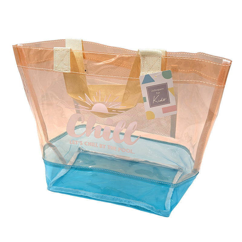 プールバッグ 男の子 女の子 キッズ スイムバッグ クリア 透明 約26×30cm 手さげ キッズ スイミングバッグ 水泳バッグ 男の子 女の子 サブバッグ スイミング プール 水泳 サブバック 通園 通学 入園準備 入学準備 防水