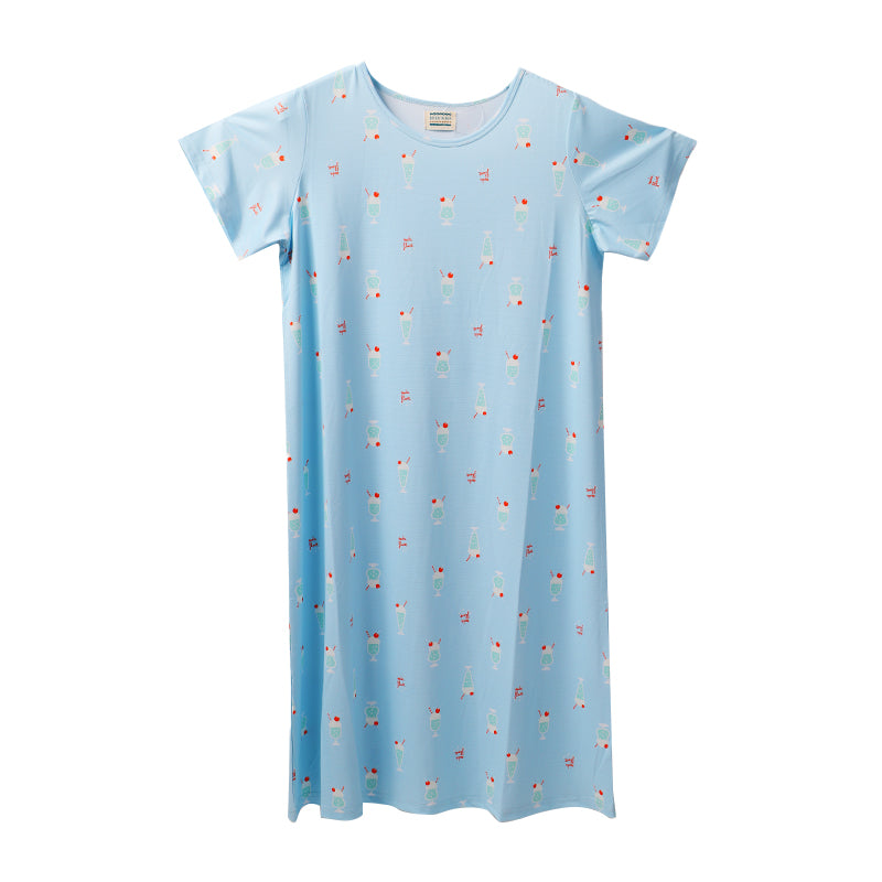 ルームワンピース 冷感 レディース 接触冷感 ワンピース 夏 パジャマ 部屋着 M-L 半袖 ゆったり ひんやり ルームウェア サマーワンピース ナイトウェア 可愛い 動物柄 スイーツ柄 おしゃれ 涼しい 部屋着 リラックス おうち時間