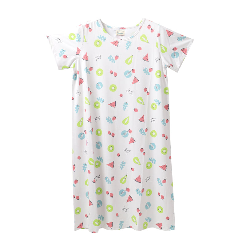 ルームワンピース 冷感 レディース 接触冷感 ワンピース 夏 パジャマ 部屋着 M-L 半袖 ゆったり ひんやり ルームウェア サマーワンピース ナイトウェア 可愛い 動物柄 スイーツ柄 おしゃれ 涼しい 部屋着 リラックス おうち時間