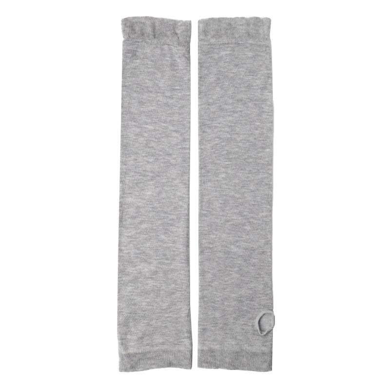 アームカバー シルク混 UVカット レディース ニット 紫外線対策 約50cm 日焼け防止 冷房対策 夏用 さらさら 二の腕カバー UVアームカバー シルク 手袋 グレー ブラック おしゃれ ナチュラル 薄手