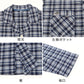 パジャマ メンズ 長袖 綿楊柳 綿100 前開き 先染め クレープ M L LL 揚柳 夏 涼しい ゆったり 上下セット 胸ポケット付き クロコダイル 紳士 部屋着 寝巻き コットン さらさら さらっと 肌離れ 清涼感 くつろぎ 春夏 男性用