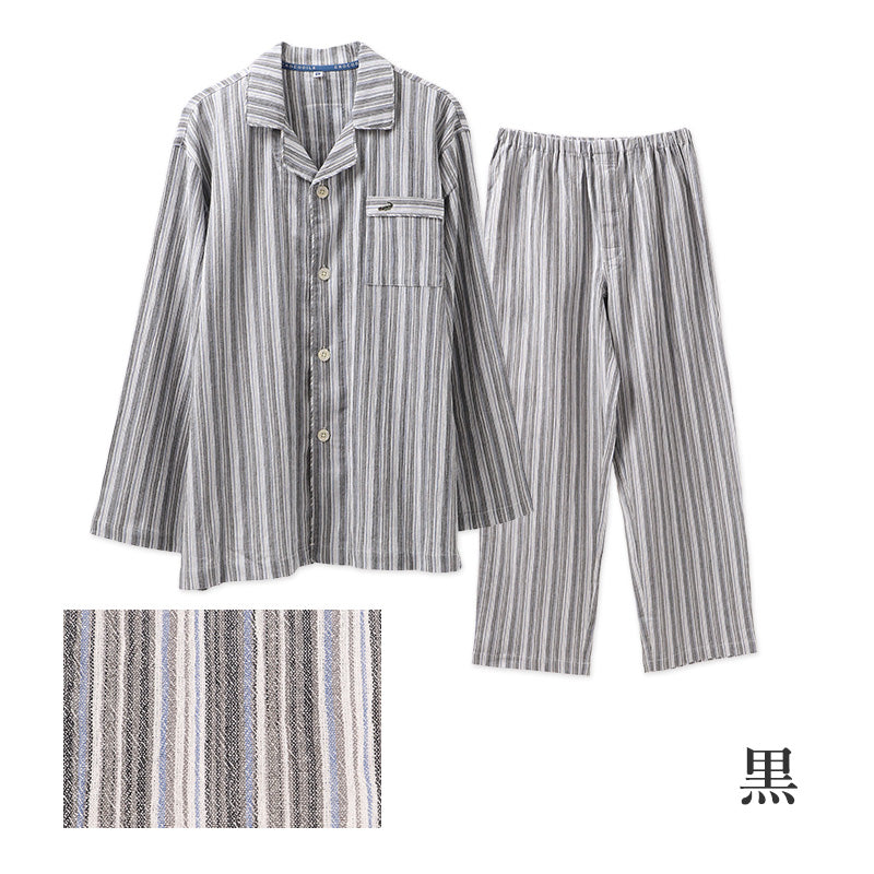パジャマ メンズ 長袖 綿楊柳 綿100 前開き クレープ M L LL 揚柳 夏 涼しい ゆったり 上下セット 胸ポケット付き クロコダイル 紳士 部屋着 寝巻き コットン さらさら さらっと 肌離れ 清涼感 くつろぎ 春夏 男性用