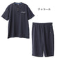 メンズ パジャマ 半袖 ハーフパンツ クロコダイル ニット楊柳 クレープ M L LL Tスーツ 上下セット ヘンリーネック 夏 春夏 涼しい さらっと 肌離れ ゆったり 軽い 部屋着 ルームウェア 寝間着 紳士 男性 父の日 ギフト 半ズボン 夏用 リラックス