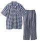 パジャマ メンズ 半袖 綿100% 楊柳 クレープ 前開き M L LL 夏用 涼しい ゆったり 上下セット 春夏 男性用 胸ポケット付き クロコダイル 紳士 部屋着 寝巻き コットン さらさら さらっと 肌離れ 清涼感 くつろぎ 父の日 プレゼント ギフト