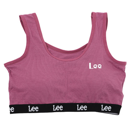 女児 ブラジャー ハーフトップ カップ付き Lee 綿混 吸水速乾 ソフトブラ ジュニアブラ キッズブラ 140cm 150cm 160cm 165cm ガールズ 下着 インナー ジュニア 女の子 小学生 中学生 高校生 ティーン スクールインナー 通学 体育 運動 部活 汗対策