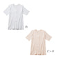 ワンタッチ肌着 レディース 前開き 3分袖シャツ 綿100 CARON キャロン M L LL 半袖 制菌 消臭 ソフトワンタッチテープ 婦人 肌着 下着 インナー 介護 入院 シニア 高齢者 着脱簡単 面ファスナー 女性用 介護肌着 前あき 三分袖 コットン 介護
