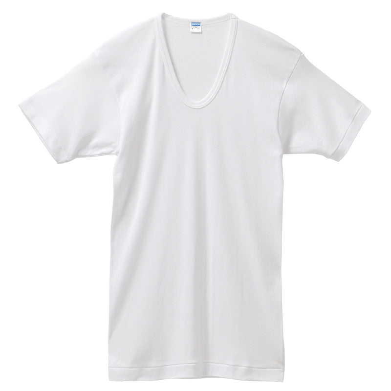紳士 インナー 綿100％ 半袖 U首 シャツ メンズ 肌着 下着 日本製 CARON キャロン M L LL 綿 コットン ベーシックインナー 紳士肌着 首元すっきり 男性用インナー メンズインナー 紳士下着 肌着シャツ 綿素材 シニア 高齢者 ロングセラー