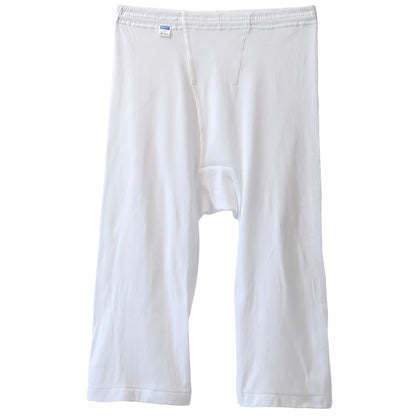 紳士 ロングパンツ 綿100％ メンズ インナー 肌着 下着 日本製 CARON キャロン M L LL 前開き 綿 コットン ベーシックインナー 紳士肌着 ウエストゴム ゴム交換可 後ろマチ ズボン下 快適 男性用インナー メンズインナー 紳士下着 肌着パンツ