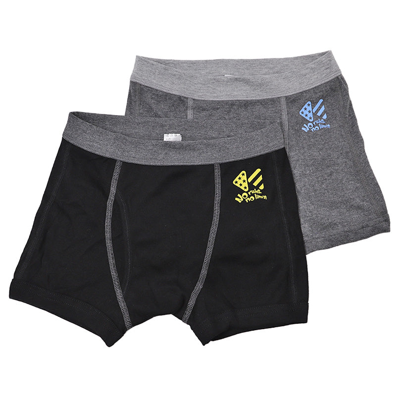 キッズ ボクサーパンツ 2枚組 前開き 綿混 ストレッチ ボクサーブリーフ 男の子 男児 140cm 150cm 160cm 170cm 子供 ジュニア 下着 肌着 インナー パンツ 小学生 中学生 通学 洗い替え まとめ買い Kaepa ケイパ 男子 ボーイズ スクールインナー