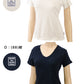 セーラー服の下に着る インナー 半袖 tシャツ 下着 女子 綿100% vネック S～BL 中学生 高校生 汗取りパッド付き 脇汗 消臭 防臭 長め丈 深めV首