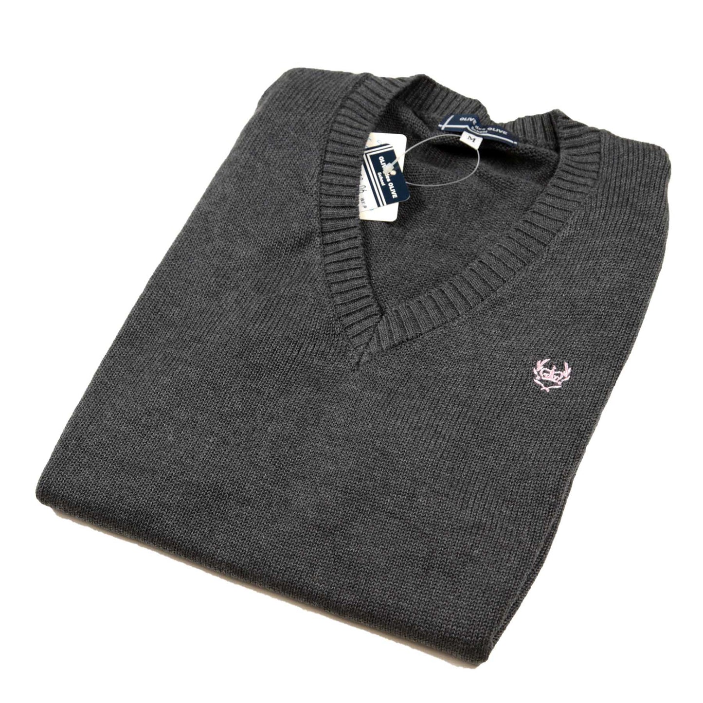 OLIVE des OLIVE コットンニット ベスト S～L (OLIVE des OLIVE ベスト 学生 女子 スクール 冬用 毛玉防止 型崩れ防止)(送料無料) (在庫限り)