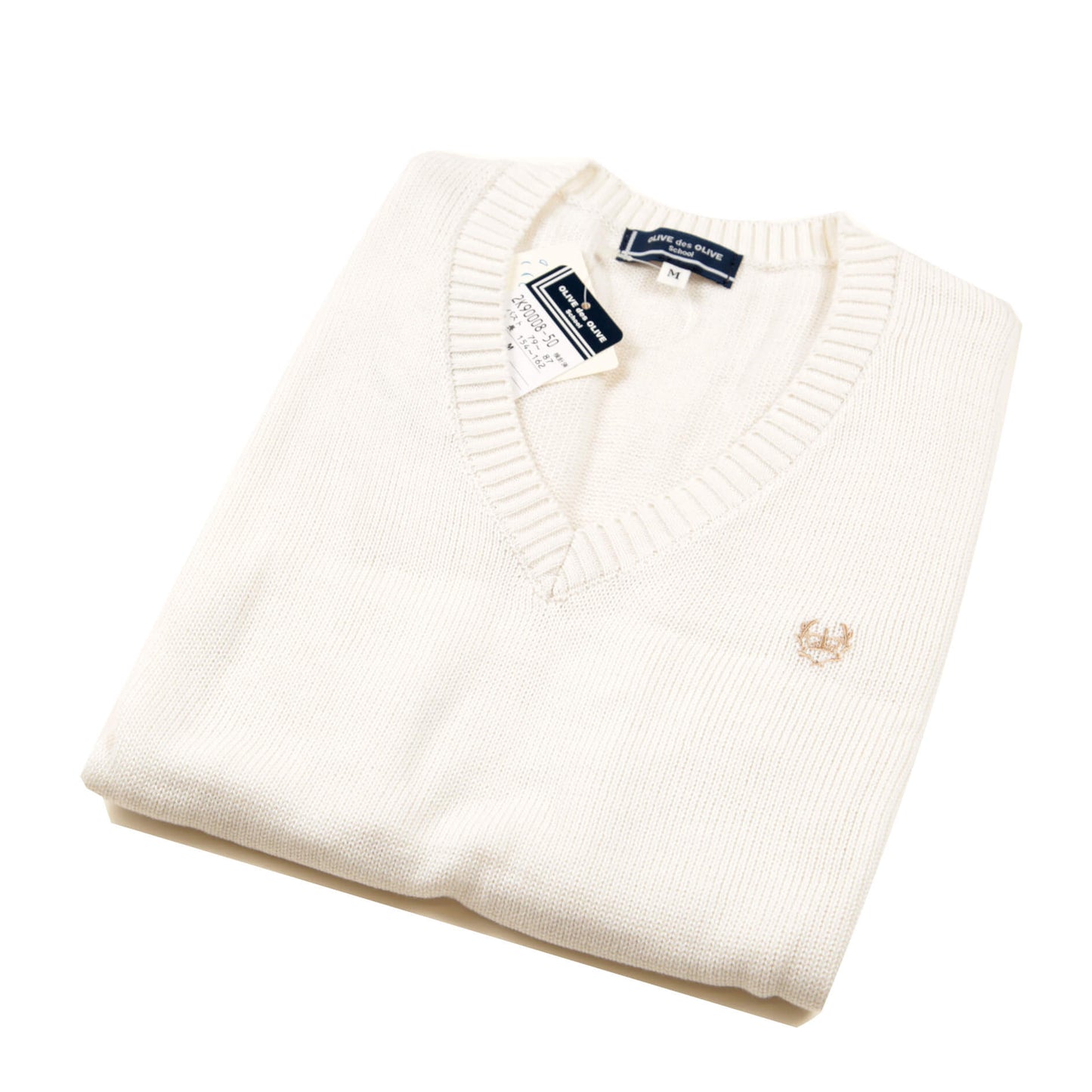 OLIVE des OLIVE コットンニット ベスト S～L (OLIVE des OLIVE ベスト 学生 女子 スクール 冬用 毛玉防止 型崩れ防止)(送料無料) (在庫限り)