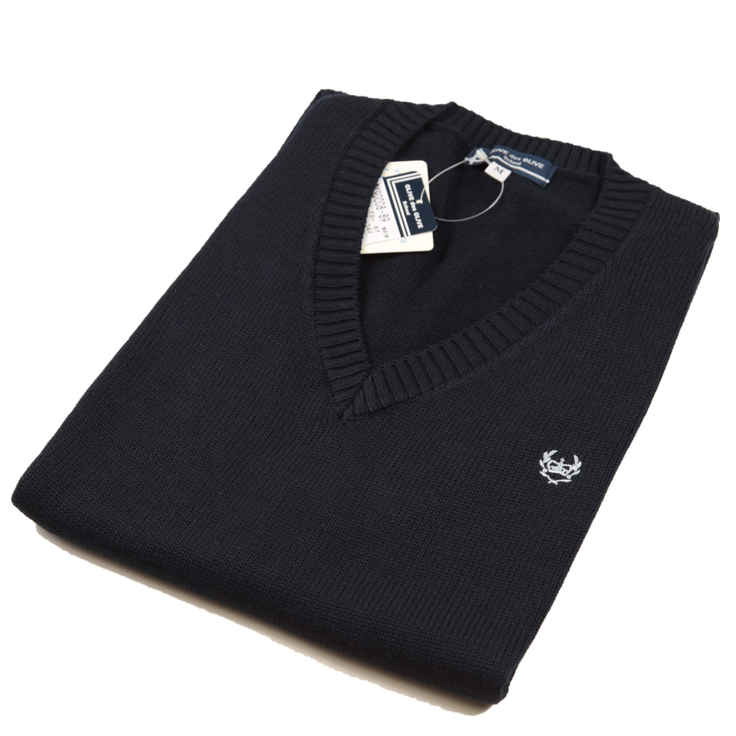 OLIVE des OLIVE コットンニット ベスト S～L (OLIVE des OLIVE ベスト 学生 女子 スクール 冬用 毛玉防止 型崩れ防止)(送料無料) (在庫限り)