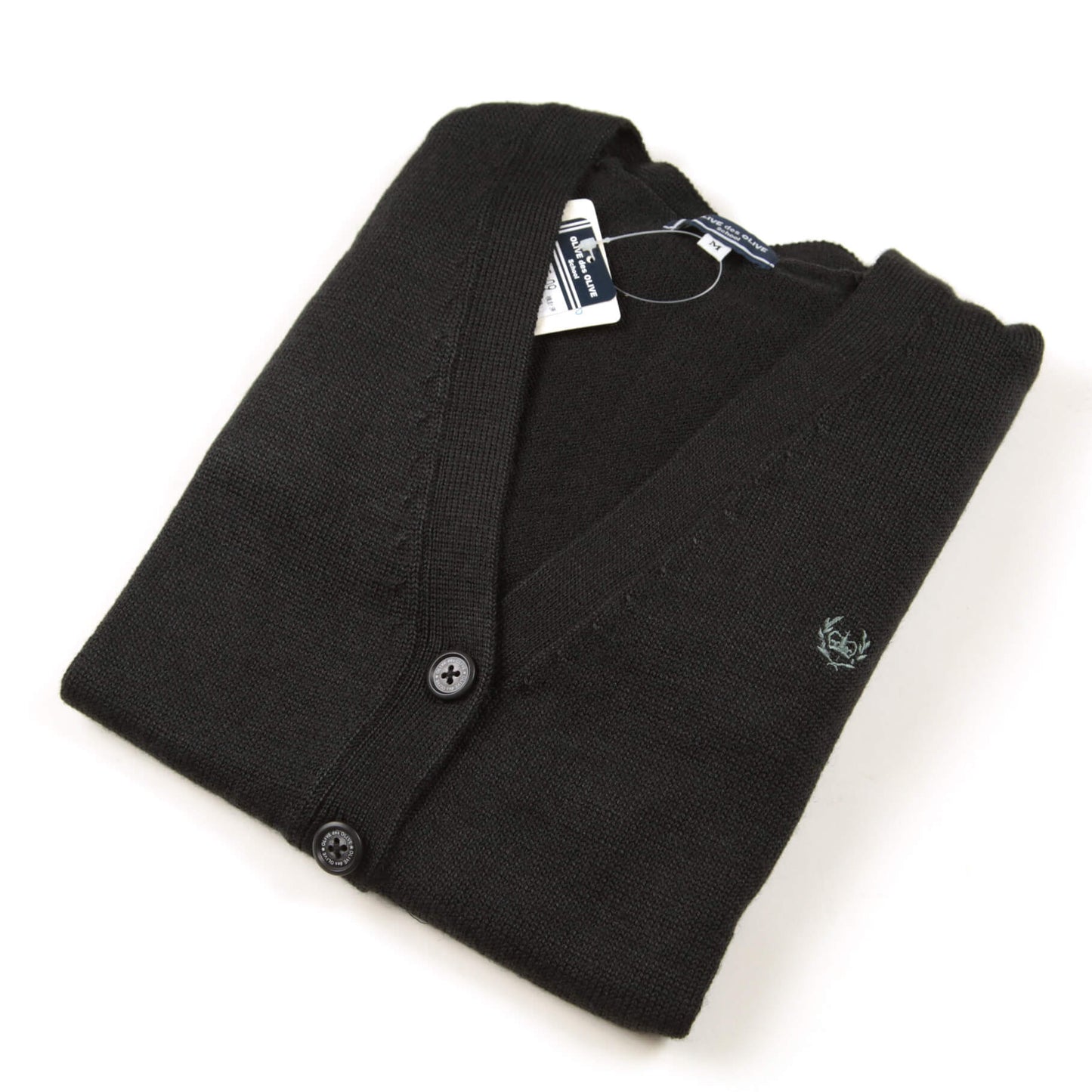 スクールカーディガン 女子 ウール 制服 ニット S～L OLIVE des OLIVE カーディガン 学生 女の子 女子高校生 スクール 冬 防寒 ワンポイント (送料無料) (在庫限り)