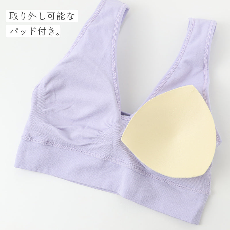 ノンワイヤーブラ レディース ナイトブラ ブラジャー ストレッチ 伸縮 3枚組 M L LL 3L 取り外しパッド 360度伸びる 楽ちん 痛くない 快適 インナー 下着 おやすみブラ リラックスブラ ハーフトップ 伸びる 伸縮性 産前 産後 マタニティ