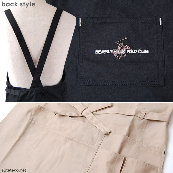 男女兼用 6ポケット付き ガーデニングエプロン ショート丈  M-L (女性用 男性用 腰巻 紐 ガーデニング ユニフォーム 園芸) (キッチン) (在庫限り)