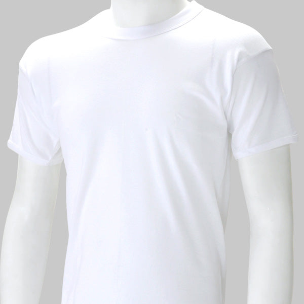 メンズ 半袖 クルーネック シャツ Tシャツ 3枚セット M～LL (tシャツ 男性 紳士 肌着 下着 綿100% 丸首 インナー 半袖丸首シャツ 保湿 セット 綿 CARAON キャロン M L LL) (取寄せ)