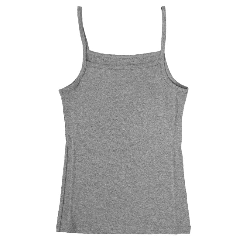 下着 キャミソール 綿100% レディース M L LL 肌着 綿 インナー 無地 グレー 白 黒