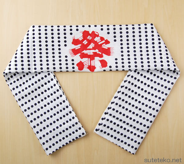 豆しぼり手ぬぐい (33cm×90cm)(祭用品)ON【和装呉服】[78-7-47 78-1-28]