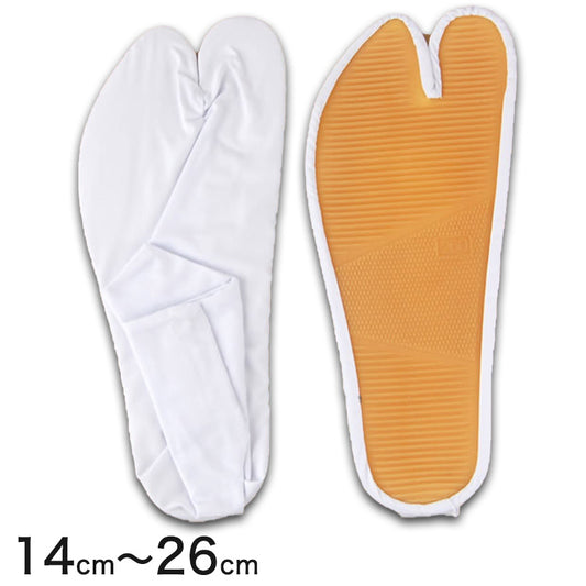 ゴム底まつり足袋 白 14～26cm (祭用品) (和装呉服) (取寄せ)