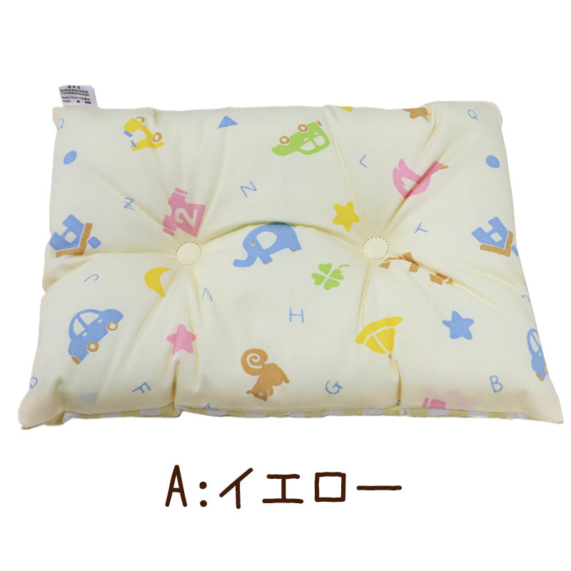 ベビー枕　綿100 かわいい 22cm×30cm ( ピロー 枕 ベビーまくら 綿100% コットン 洗濯 赤ちゃん 柄 新生児 子供 まくら ) (在庫限り)