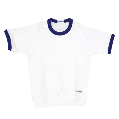 体操服 半袖 丸首 スクール 体操着 tシャツ 白 無地 コットン 綿 ポリエステル 小学生 体育 120～150cm (男女兼用 男の子 女の子 キッズ こども 児童 綿混)