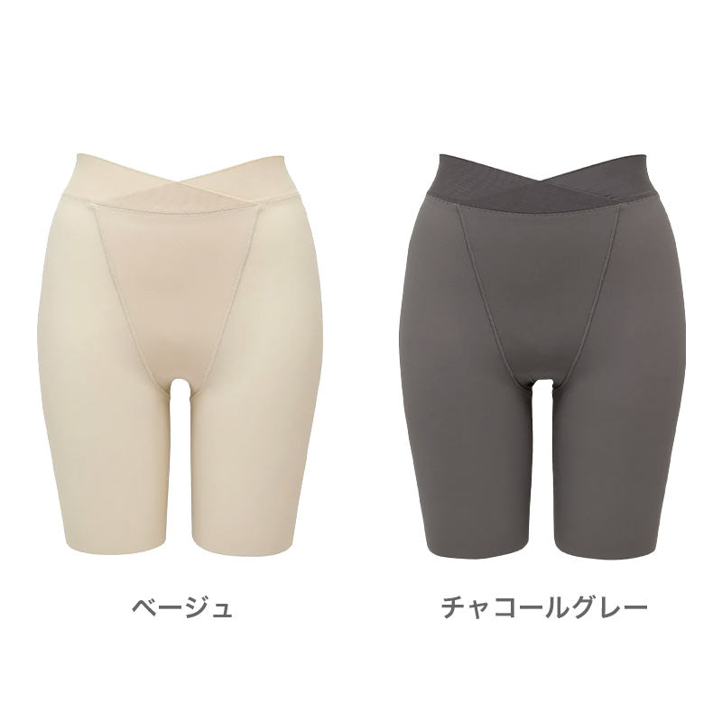 LECIEN ガードル レディース パワーネット お腹 押さえる 補整下着 1枚履きOK M L LL  段差 ひびきにくい そけい部 締め付けにくい 伸縮 なめらか カシュクール ショーツ BBスムーザー インナー 女性 婦人肌着 補正 補整 すっきり見せ ぽっこりお腹 (取寄せ)
