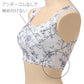 レーヨン混 ノンワイヤーブラ ハーフトップ シームレス ブラジャー レディース M L LL 花柄 ホックなし アンダーゴムなし ストレッチ ピーナッツパッド パッド付き かぶりタイプ 響きにくい 楽ちん 下着 肌着 インナー らくブラ おうちブラ (取寄せ)