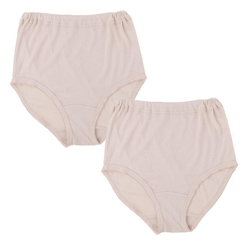 綿100% 高級超長綿 2枚組 深ばき ショーツ レディース パンツ 下着 肌着 綿 M L LL ストレッチ 伸縮 吸放湿性 吸湿 放湿 やわらかい 柔らかい コットン 肌ざわり スタンダードショーツ 婦人 女性 洗い替え 毎日使い 春夏 秋冬 まとめ買い (取寄せ)