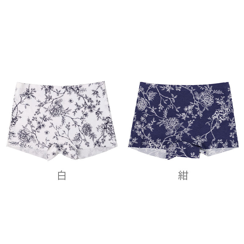 ショーツ レディース 花柄ショーツ 1分丈 レーヨン混 M L LL ストレッチ 伸縮 フリーカット 段差ができにくい ひびきにくい 滑らか ソフト リラックス インナー 下着 パンツ 女性用 締め付けにくい 普段使い 休日 就寝 くつろぎ おうち時間 (取寄せ)