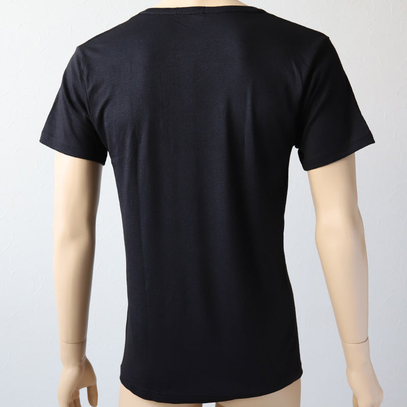 [st]【３枚セット】メンズ インナー 半袖 半袖シャツ 発熱 Vネック まとめ買い 3枚セット M～LL (男 紳士 男性 V首 防寒 肌着 下着 トップス 保温 吸湿発熱 静電気防止 吸汗速乾 M L LL) (紳士肌着) (在庫限り)