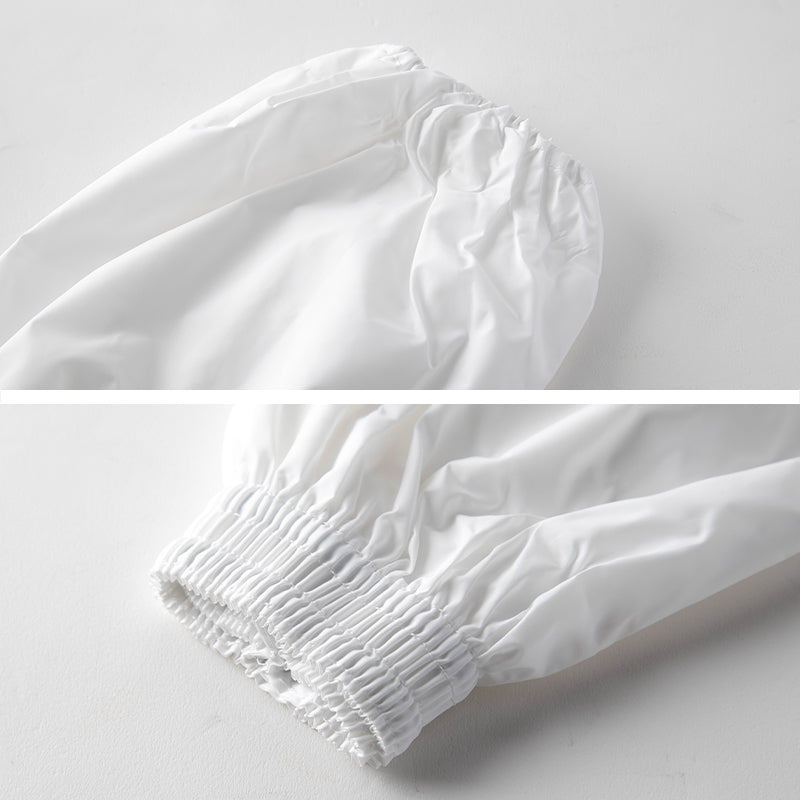 腕カバー 晒 日本製 12双セット ナイロン製 防水加工 まとめ買い 作業用 食品加工 炊事 洗濯 清掃 キッチン用 腕抜き 乾燥機不可 業務用 家庭用 丈夫 白 無地 水仕事用 男女兼用 袖カバー 耐水 通気性 作業着 衛生用 フリー (取寄せ)