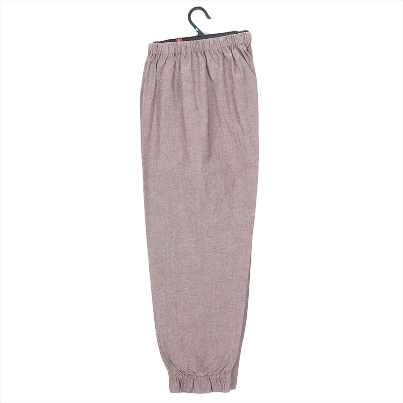 綿100％ レディース もんぺ パンツ 無地 シンプル ポケット付き ガーデニング 農作業 作業着 部屋着 ルームウェア リラックス ゆったり 楽ちん ネイビー ピンク ブラウン ブラック M L LL (取寄せ)