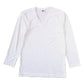 BVD あったか インナー tシャツ メンズ 裏起毛 長袖 冬 防寒 保温 Vネック 暖かい M～LL B.V.D 下着 ロング丈 ストレッチ あたたかい 白 黒 登山 無地