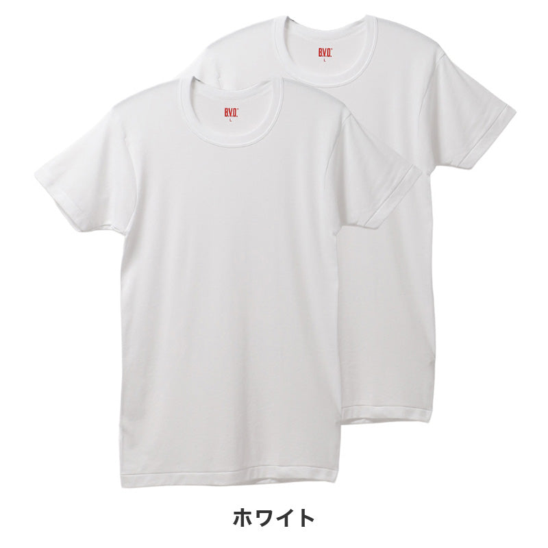 メンズ インナー 半袖 Tシャツ 接触冷感 吸水速乾 丸首 クルーネック M l LL 白 無地 2枚組 BVD NEW STANDARD 涼しい 下着 肌着 夏用 涼感 ドライ インナーシャツ ビジネス クールビズ Yシャツ 下 汗対策 快適 サラサラ 通気性 デイリー 紳士 男性用 ひんやり