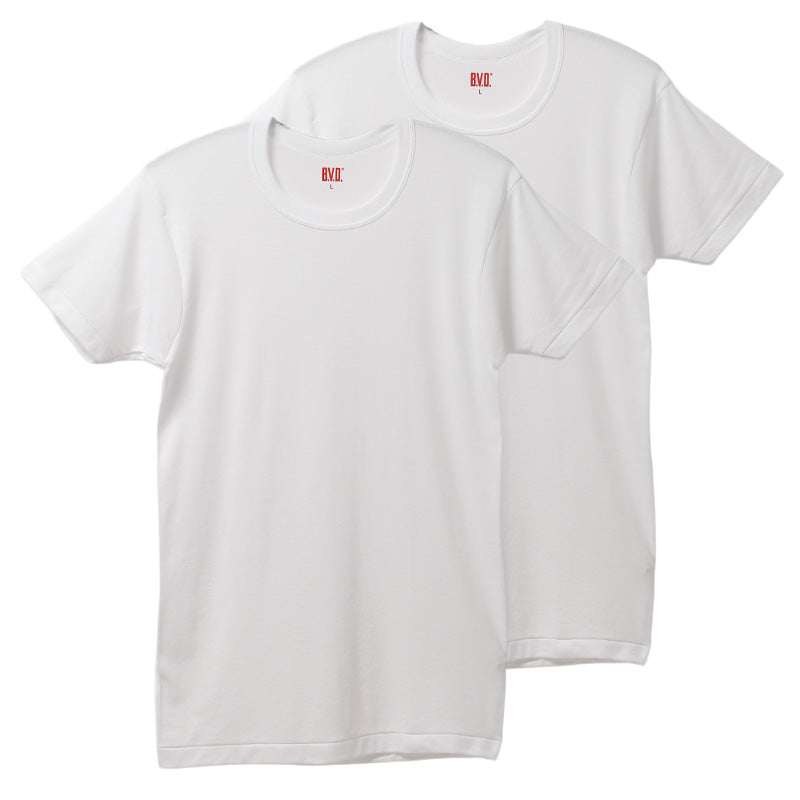 メンズ インナー 半袖 Tシャツ 接触冷感 吸水速乾 丸首 クルーネック M l LL 白 無地 2枚組 BVD NEW STANDARD 涼しい 下着 肌着 夏用 涼感 ドライ インナーシャツ ビジネス クールビズ Yシャツ 下 汗対策 快適 サラサラ 通気性 デイリー 紳士 男性用 ひんやり
