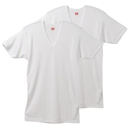 メンズ インナー 半袖 Tシャツ 接触冷感 吸水速乾 Vネック M l LL 白 無地 2枚組 BVD NEW STANDARD 涼しい 下着 肌着 夏用 涼感 ドライ インナーシャツ ビジネス クールビズ Yシャツ 下 汗対策 快適 サラサラ 通気性 デイリー 紳士 男性用 ひんやり 冷感インナー