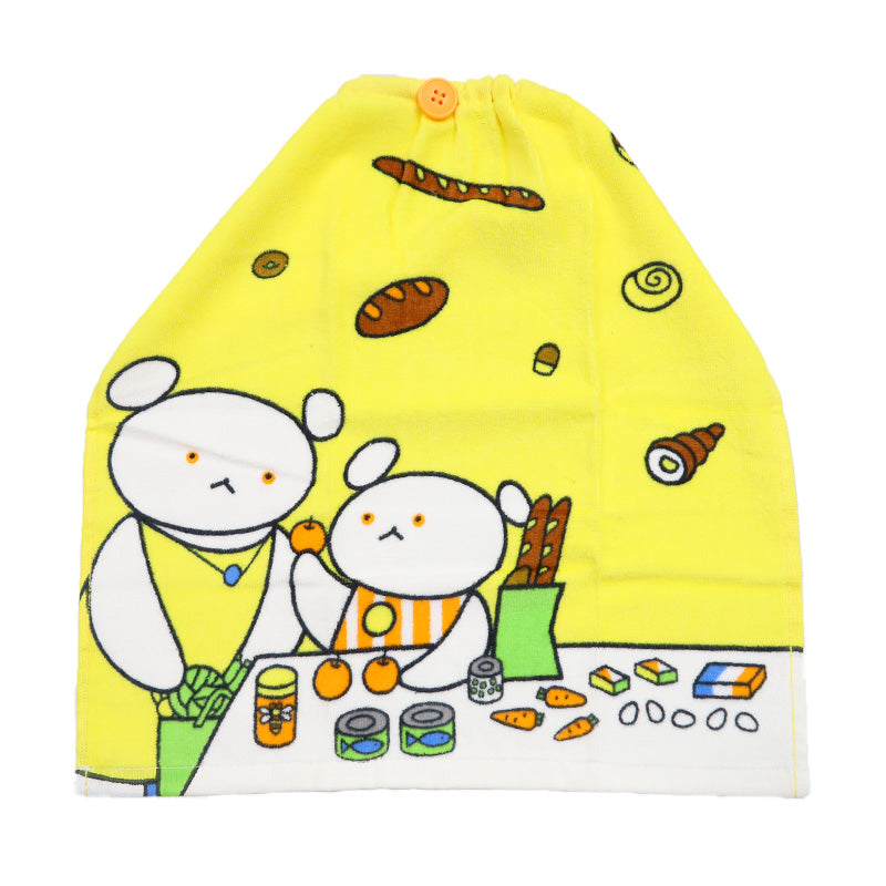 スタイ タオルエプロン 保育園 よだれかけ エプロン 約34×35cm お食事エプロン 園児 幼稚園 キッズ 子供 キャラクタータオル フェイスタオル おりこうタオル 通園 キャラクター 可愛い