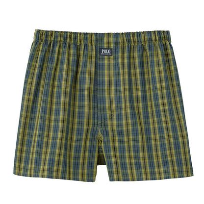 POLO トランクス メンズ 綿100 前あき ボタン付き ゆったり 下着 M L LL 男性 紳士 インナー パンツ コットン ブリーフ 先染め プリント チェック ブランド おしゃれ カジュアル 通気性 快適 肌にやさしい プレゼント ギフト 父の日 春 夏 秋 オールシーズン シンプル