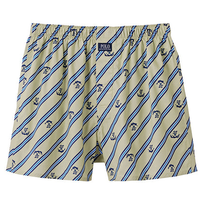POLO トランクス メンズ 綿100 前あき ボタン付き ゆったり 下着 M L LL 男性 紳士 インナー パンツ コットン ブリーフ 先染め プリント チェック ブランド おしゃれ カジュアル 通気性 快適 肌にやさしい プレゼント ギフト 父の日 春 夏 秋 オー