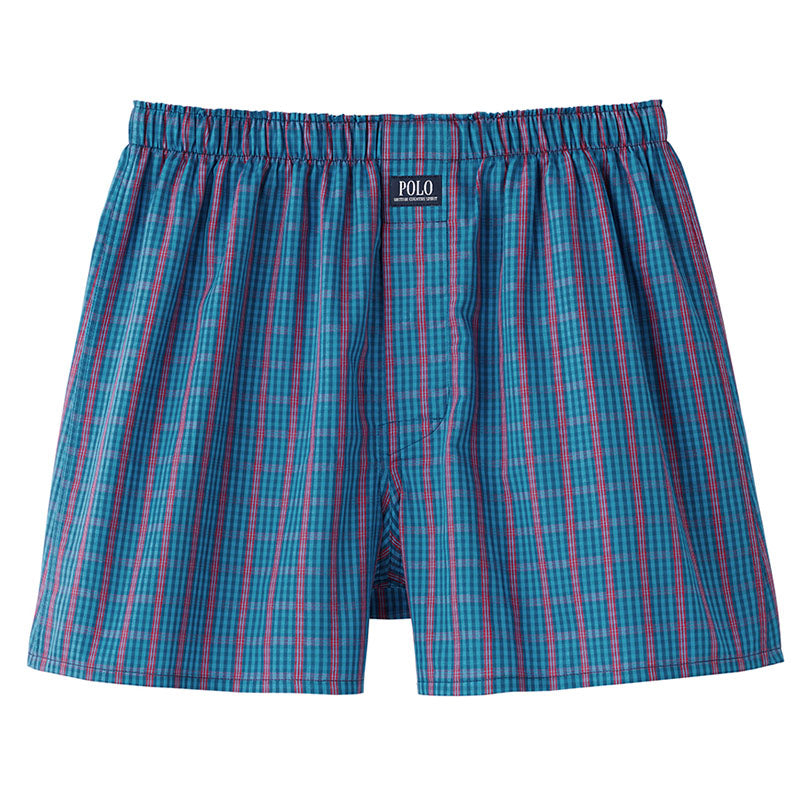 POLO トランクス メンズ 綿100 前あき ボタン付き ゆったり 下着 M L LL 男性 紳士 インナー パンツ コットン ブリーフ 先染め プリント チェック ブランド おしゃれ カジュアル 通気性 快適 肌にやさしい プレゼント ギフト 父の日 春 夏 秋 オールシーズン シンプル