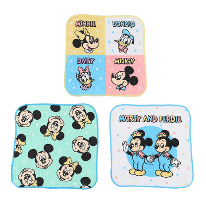 ハンドタオル ハンカチ 3枚組 キャラクター 柄違い キッズ 子供 保育園 幼稚園 小学生 小学校 約16×16cm プチハンドタオル ウォッシュタオル おしぼりタオル 3P 子供用タオル 入園 ネームタグ まとめ買い セット