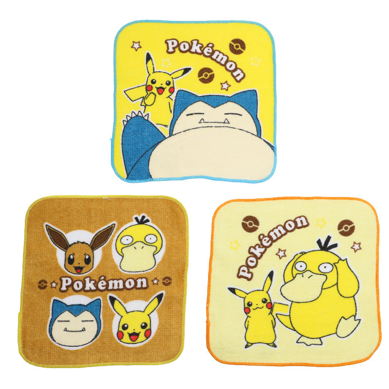 ハンドタオル ハンカチ 3枚組 キャラクター 柄違い キッズ 子供 保育園 幼稚園 小学生 小学校 約16×16cm プチハンドタオル ウォッシュタオル おしぼりタオル 3P 子供用タオル 入園 ネームタグ まとめ買い セット