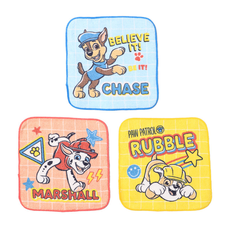 ハンドタオル ハンカチ 3枚組 キャラクター 柄違い キッズ 子供 保育園 幼稚園 小学生 小学校 約16×16cm プチハンドタオル ウォッシュタオル おしぼりタオル 3P 子供用タオル 入園 ネームタグ まとめ買い セット