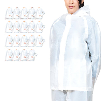 雨合羽 20枚セット 使い捨て カッパ レインパーカー フード付き 雨具 M・L レイン レインコート 非常 大人用 防災 雨 レインスーツ フェス 登山 野外 ライブ 旅行